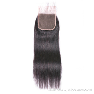 wholesale malaysian raw wavi mink virgin hair brazilian bulk of human hair lace closure 4x4
